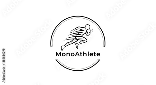 MonoAthlete Running Man Logo Design.