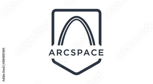 Arcs Logo Design Element with Text.