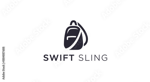 Black Backpack Logo Design for Swift Sling.