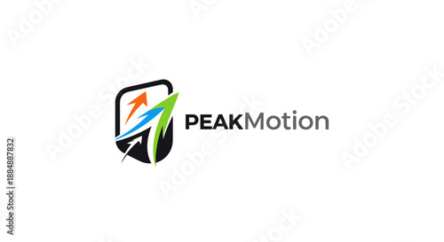 Peak Motion Logo Design Element.