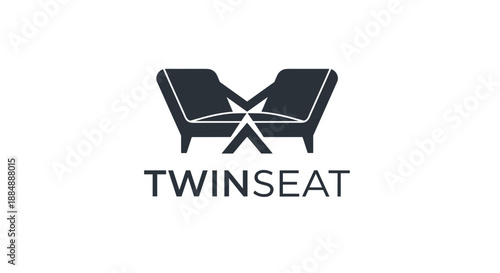 Twinseat Logo Design with Two Chairs.