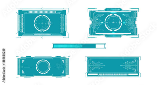 Technical blueprint of a vintage camera showing multiple views and detailed components.