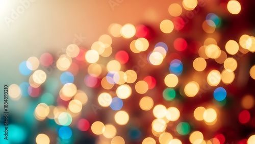 Vibrant Abstract Background with Colorful Blurred Bokeh Lights