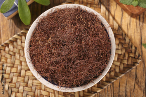Dried Corn Silk Husk in Bowl - Traditional Herbal Tea Recipe Ingredient from Natural Farmer Harvest