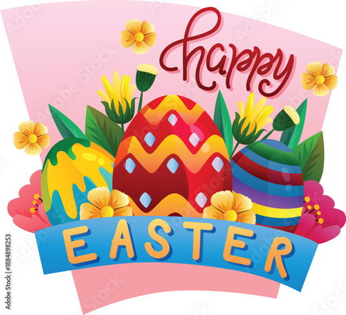 easter celebration egg hunt flower decoration