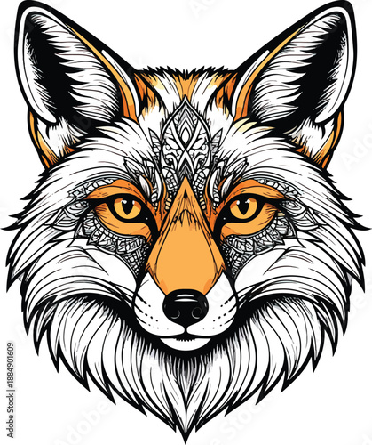 wolf head vector