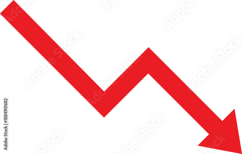 stock down  market symbol