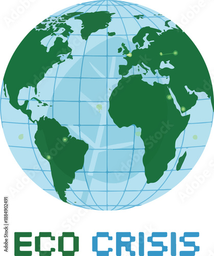 world map with globe