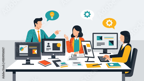 Team Collaboration Office Work Creative Project.