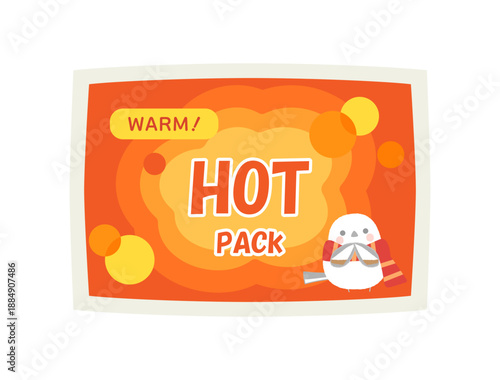 使い捨てカイロをイメージしたイラスト　英語バージョン