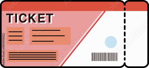 Plane boarding, airplane ticket icon