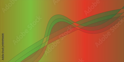 Abstract Gradient Background with Flowing Wave Lines