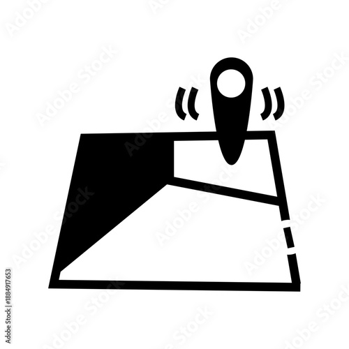 smart location direction map glyph icon vector