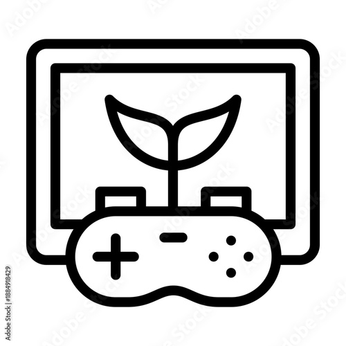 eco gamification icon line