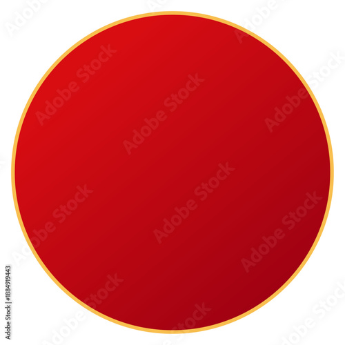 リッチな金縁の赤い丸フレーム