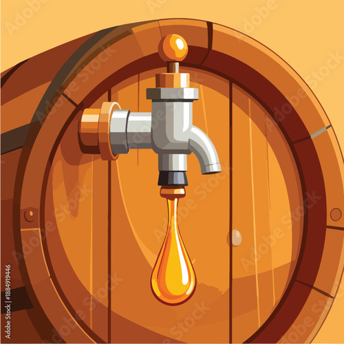 illustration of a faucet with water drop