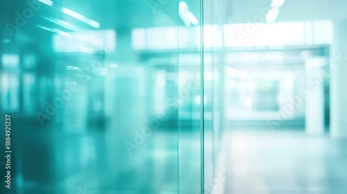 Modern Glass Interior with Soft Focus and Urban Ambiance