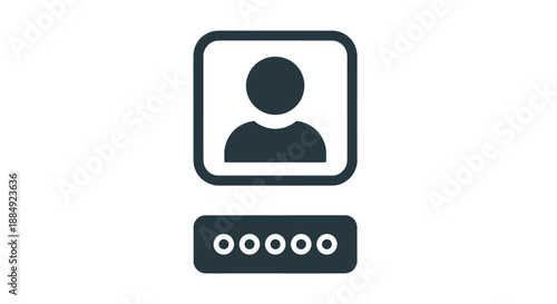Simple user profile icon with password entry interface.