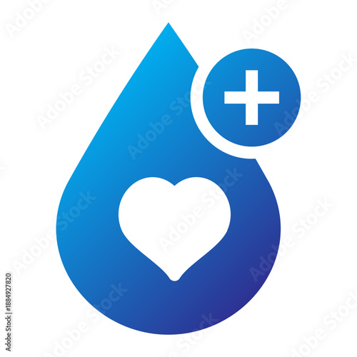 Gradient icon of a blood donation