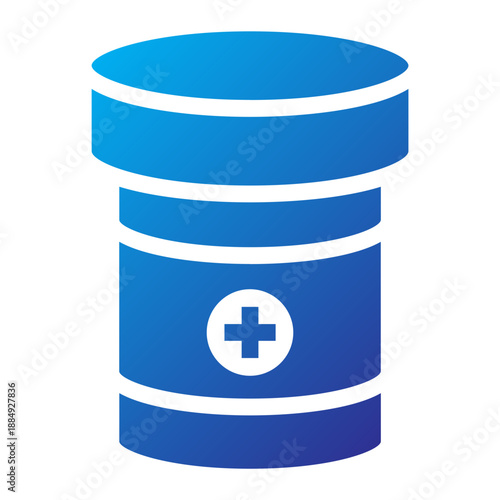 Gradient icon of a pills container