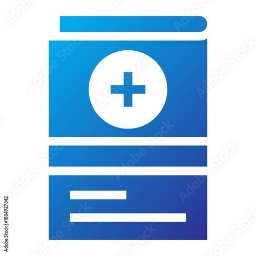 Gradient icon of a pills bottle