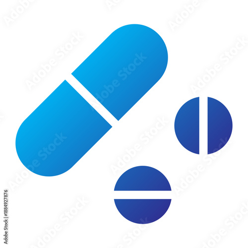 Gradient icon of pills