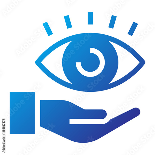 Gradient icon of an eye exam