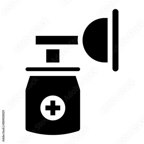 Solid icon of a nebulizer