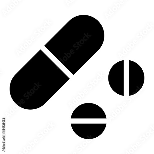 Solid icon of pills