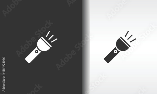 Flashlight Vector, Icon Or Logo Sign Isolated Symbol Illustration