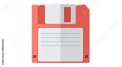 Retro floppy disk icon representing data storage and digital archiving.