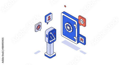 Secure digital vault with alerts and notifications for data protection.