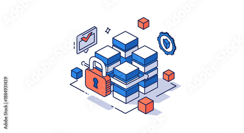 Secure Data Storage Digital Fortress Protecting Information Assets with Encryption.