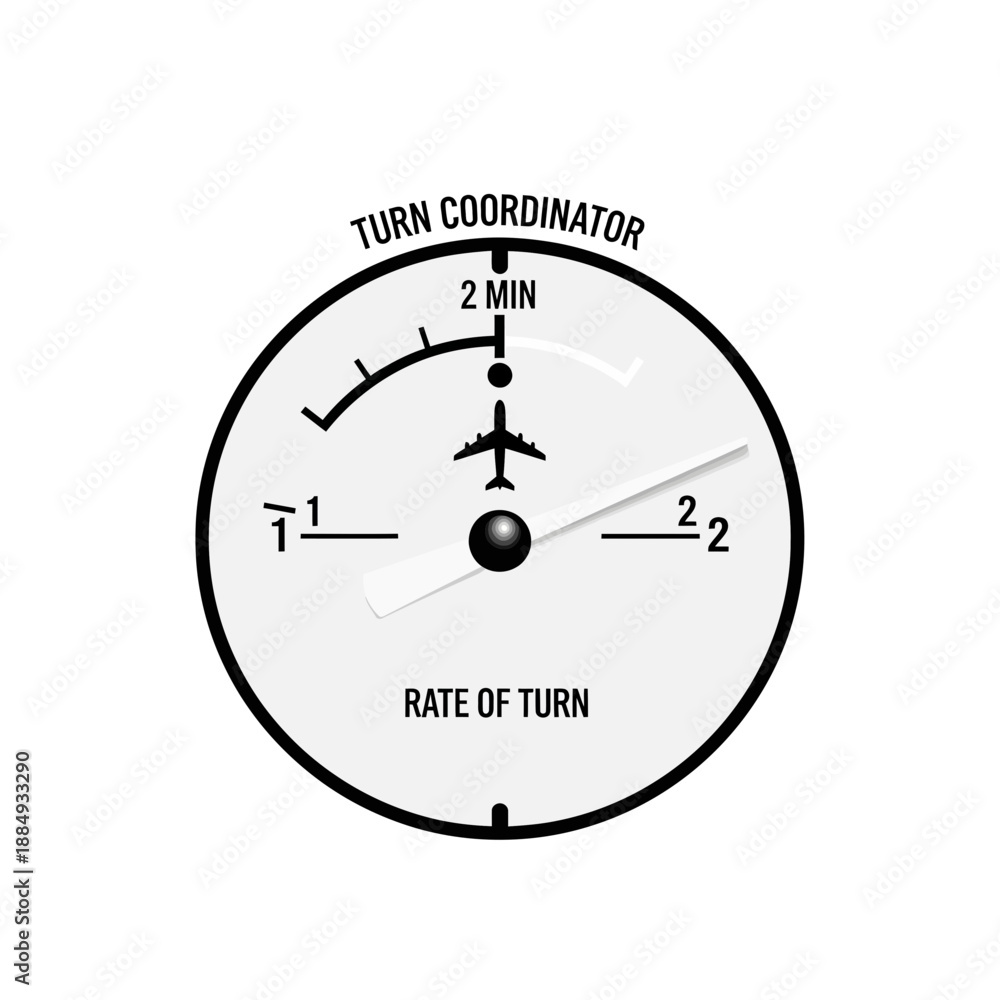 Fototapeta premium Turn Coordinator Aviation Instrument