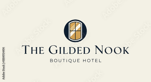 The Gilded Nook Boutique Hotel Logo Design.