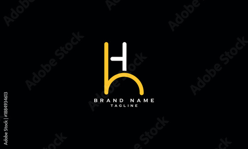 HH H AND H Abstract initial monogram letter alphabet logo design