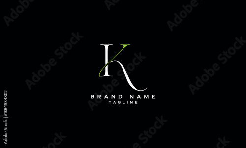 IK KI I AND K Abstract initial monogram letter alphabet logo design
