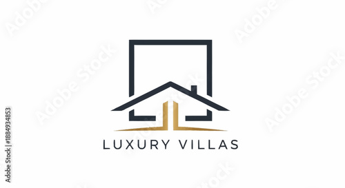 Luxury Villas Logo Design Concept with Modern and Elegant Style.
