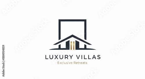 Luxury Villas Exclusive Retreats Logo Design.