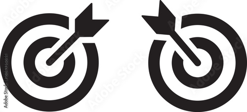 Bullseye Target with Arrows – Precision and Goal Achievement Symbol