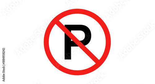 This flat design vector illustration showcases a set of parking regulation icons, including no parking, handicap parking, and meter symbols, vital for urban planning and driver information. 