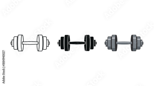 Sequence of Dumbbell Weights for Fitness Training