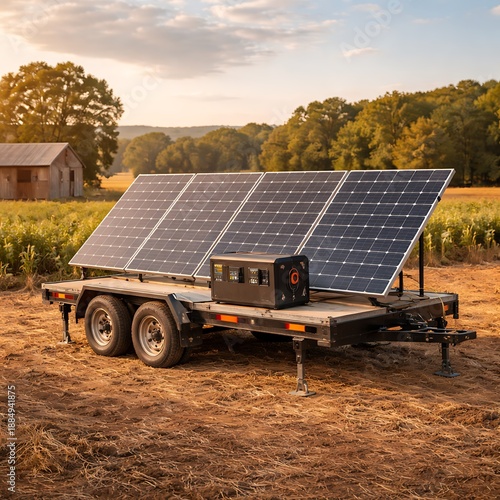 Wallpaper Mural Portable Agrivoltaics Solar Trailer for Flexible Agricultural Energy Solutions Torontodigital.ca