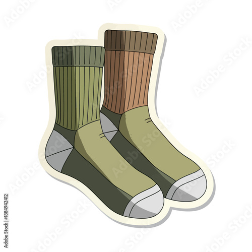 Pair of Cartoon Socks with Cuffs.