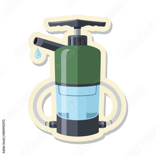 Manual Water Pump with Green Top.