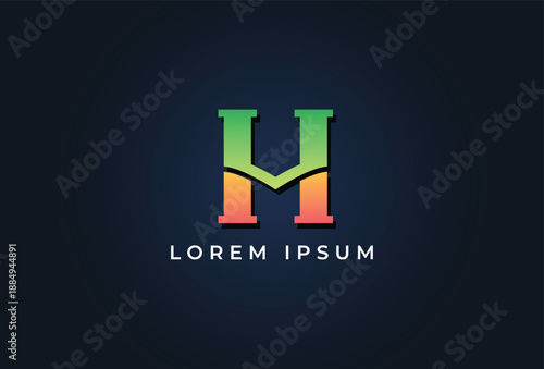 Initial letters H Logo for all company branding needs. Simple unique, and meaningful.