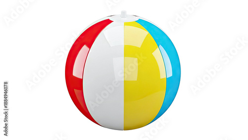 Free Download Colorful Beach Ball on White Background - GFXLoad