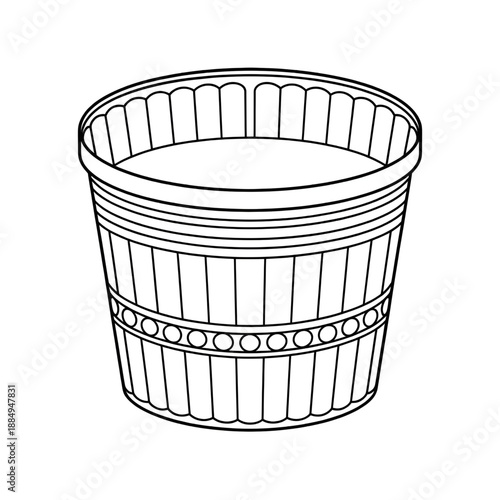 metal trash can isolated