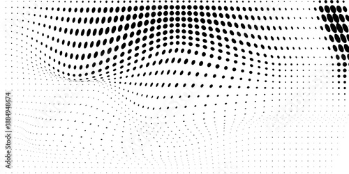 Halftone faded gradient texture. Grunge halftone grit background. White and black sand noise wallpaper. Retro pixilated vector backdrop