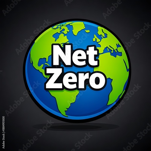 Wallpaper Mural Net Zero Earth Globe Icon Representing Global Carbon Neutrality Goal Torontodigital.ca